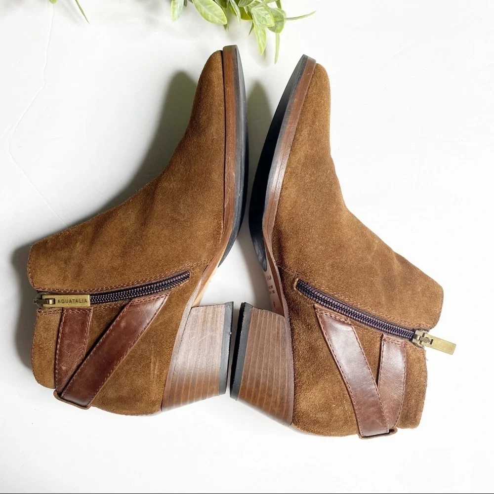 Aquatalia- “Farin” Weatherproof Suede Ankle Boots